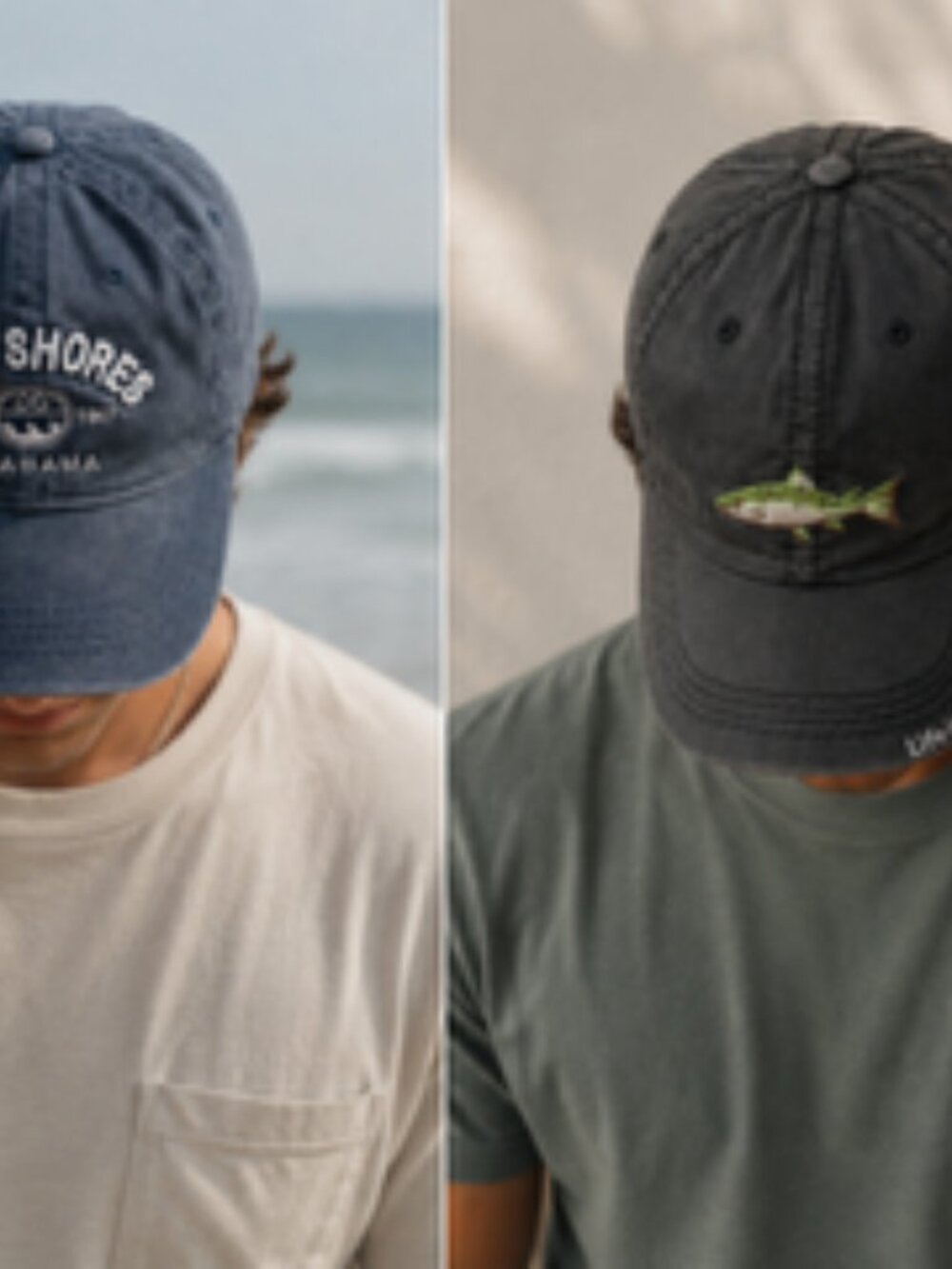 2 Baseball Caps Hats Relaxed Crown Vintage Distressed Washed Cotton